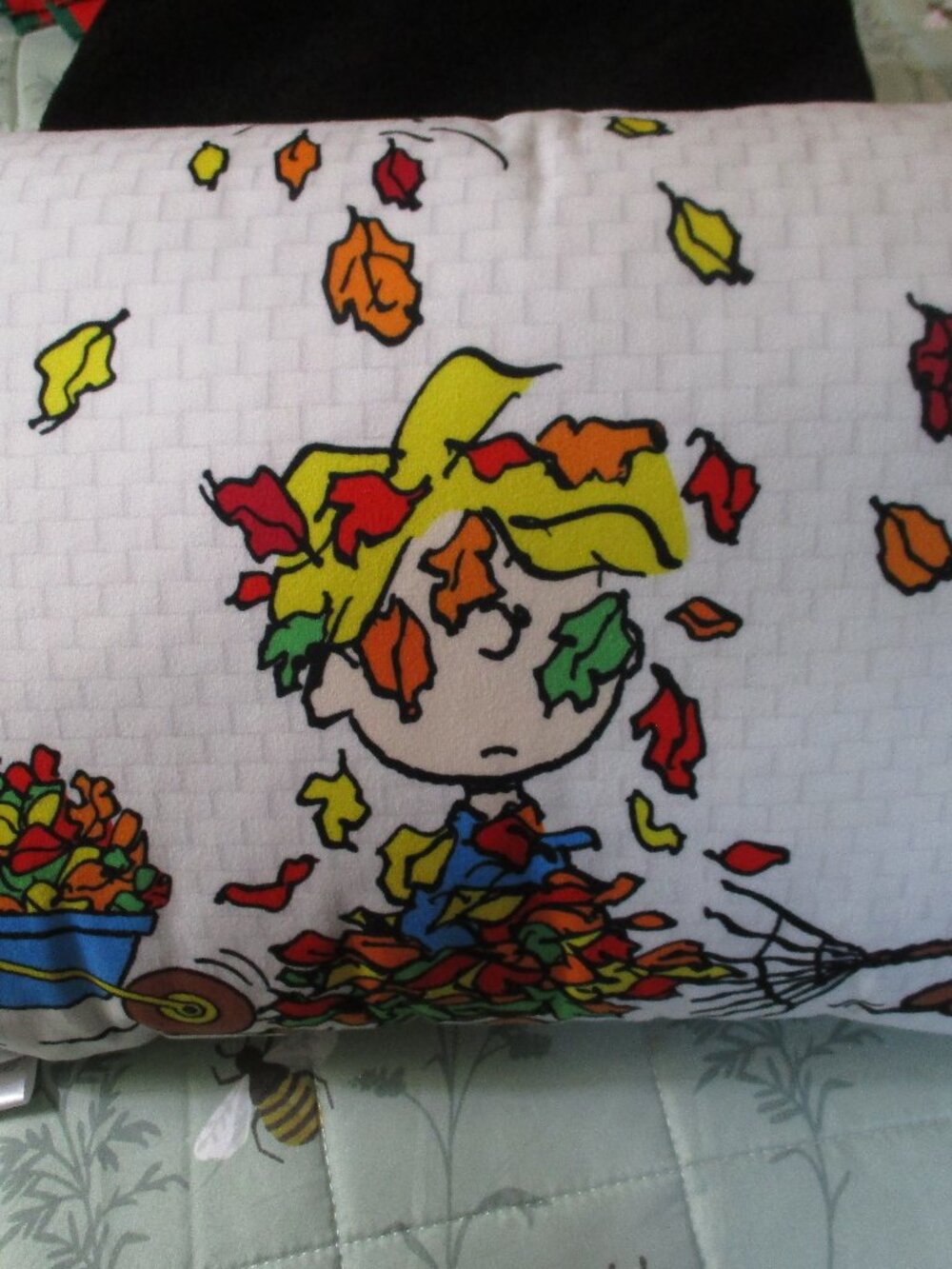 Peanuts Charlie Brown Snoopy Fall Leaves Pillow